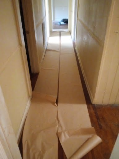 Floors Papered Before Work Starts
